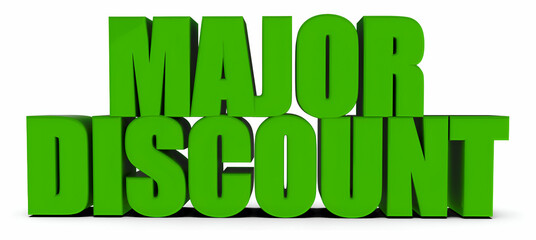 Major Discount, 3d text