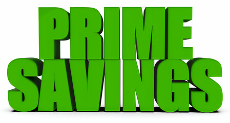 Prime Savings, 3d text