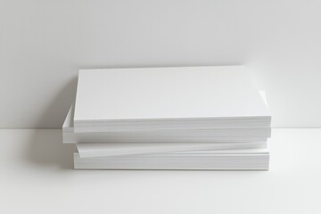 Blank A4 Stacked Paper Mockup isolated created with Generative AI