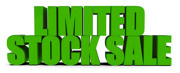 Limited Stock Sale, 3d text