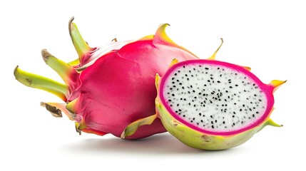 A Dragon fruit isolated on white background  