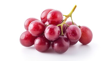 Fototapeta premium A bunch of red grapes isolated on a white background. 