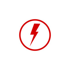 Flash icon. Bolt icon isolated on transparent background