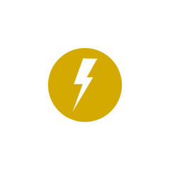 Flash icon. Bolt icon isolated on transparent background