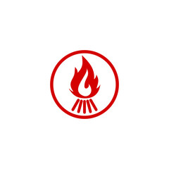 Bonfire icon isolated on transparent background