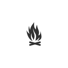 Bonfire icon isolated on transparent background