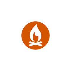 Bonfire icon isolated on transparent background