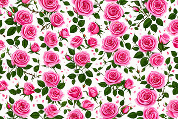 seamless pattern with roses