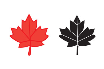 Maple leaf thin line icon. Modern vector illustration, symbol of autumn.