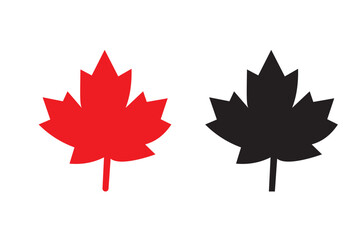Maple leaf thin line icon. Modern vector illustration, symbol of autumn.