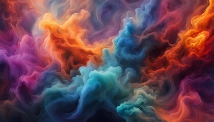 Fototapeta premium カラフルな煙のイメージ 背景素材
