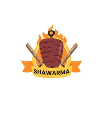shawarma logo design template