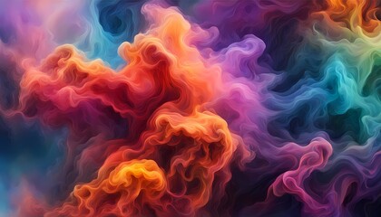 カラフルな煙のイメージ　背景素材