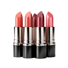 Obraz premium Set Of Five Different Lipstick Shades In Silver And Black Tubes