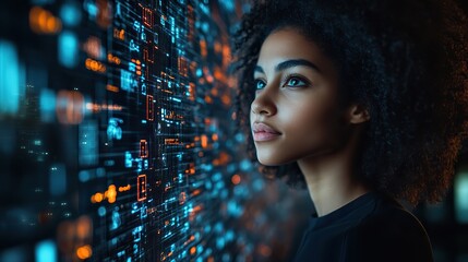 A concept of data and technology for executive visuals represents the strategic role of data in modern business environments.