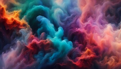 Fototapeta premium カラフルな煙のイメージ 背景素材