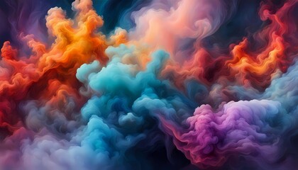 Fototapeta premium カラフルな煙のイメージ 背景素材