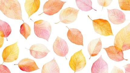 A vibrant collection of autumn leaves in warm shades, perfect for seasonal designs and nature-inspired projects.