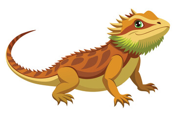 Bearded dragon animal flat vector icon, illustration on white background.