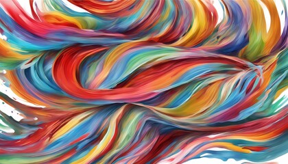 重なり合うカラフルなインクの曲線イメージ