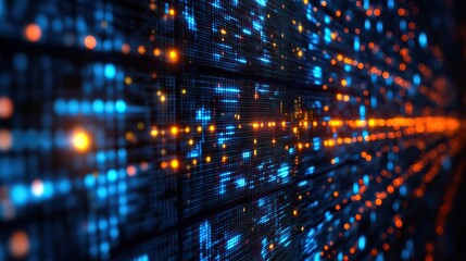 Fototapeta premium A digital enterprise design emphasizes the role of technology in modern business and data-driven environments.