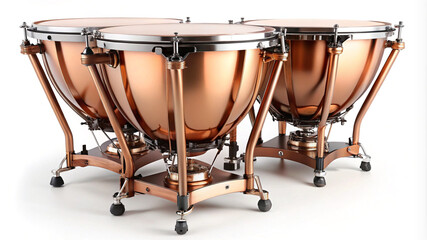 Musical instrument Timpani on white background