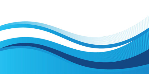 Blue and white business wave banner background.vector abstract