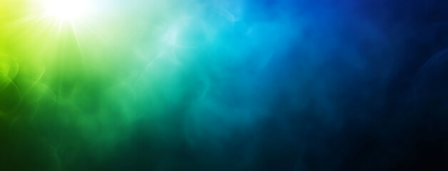 A gradient background with a green and blue color