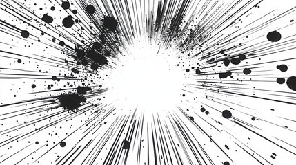 Flash explosion halftone black and white comic book backgrounds