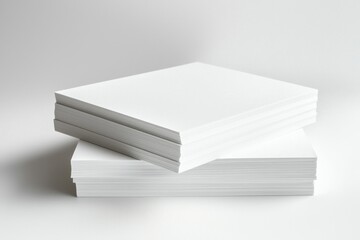 Blank A4 Stacked Paper Mockup isolated created with Generative AI