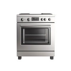 Fototapeta premium Modern Stainless Steel Electric Oven with Digital Display and Control Knobs for Contemporary Kitchens