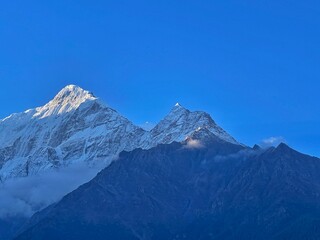 snow covered mountains