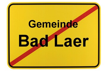Illustration eines Ortsschildes der Gemeinde Bad Laer in Niedersachsen