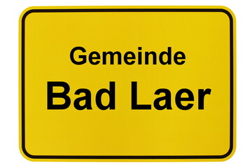 Illustration eines Ortsschildes der Gemeinde Bad Laer in Niedersachsen