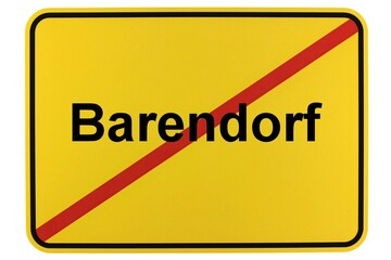 Illustration eines Ortsschildes der Gemeinde Barendorf in Niedersachsen