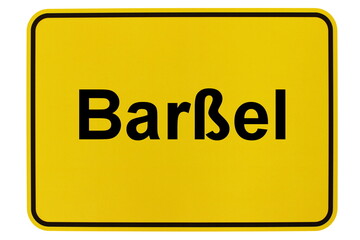 Illustration eines Ortsschildes der Gemeinde Barßel in Niedersachsen