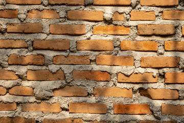 background texture, bricks composed of melted cast cement. housing construction construction concept