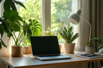 Modern Minimalist Home Office with Scandinavian Design