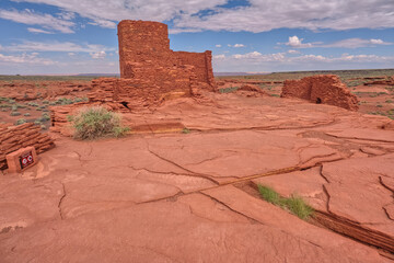 Plaza next to Wukoki Pueblo at Wupatki National Monument AZ