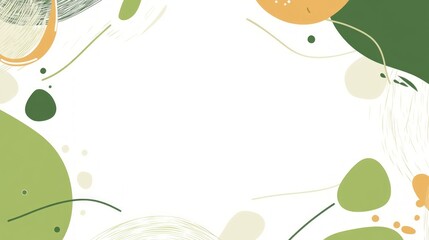 A simple background with green shapes and lines, vector illustration