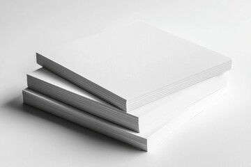 Blank A4 Stacked Paper Mockup isolated created with Generative AI
