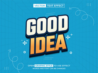 good idea editable text, font effect, 3d text for title