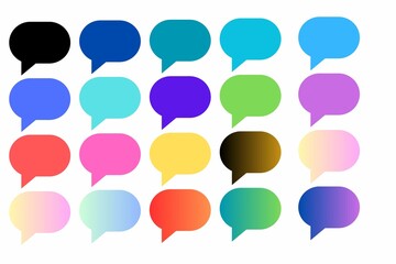 colorful speech bubbles vector