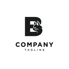 Letter B Cat Logo icon vector