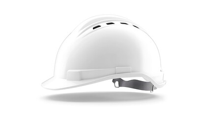 Fototapeta premium Safety helmet white mockup on a white background