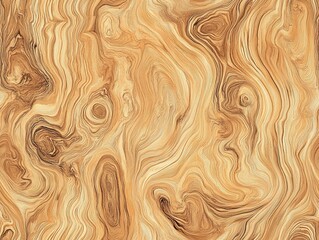 A seamless pattern of wood texture with visible swirls and natural tones