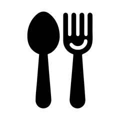 spoon and fork vector icon design