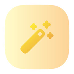Magic wand icon. magic wand, magic, wizard, magician, witch, enhance, miracle, edit tools, witchcraft, effect. Vector icon illustration