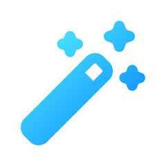 Magic wand icon. magic wand, magic, wizard, magician, witch, enhance, miracle, edit tools, witchcraft, effect. Vector icon illustration