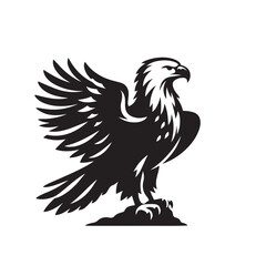 Silhouette of an eagle, silhouette of a flying bird., vector eagles collection